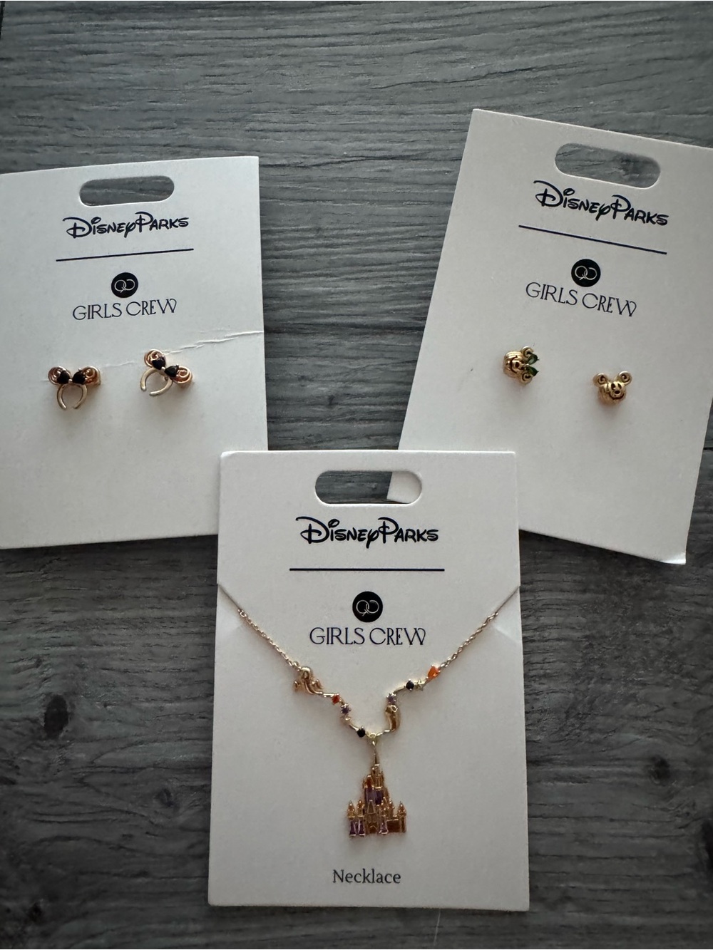 Disney Parks x Girls Crew Gold-tone Castle Necklace and Earring Set - Gold